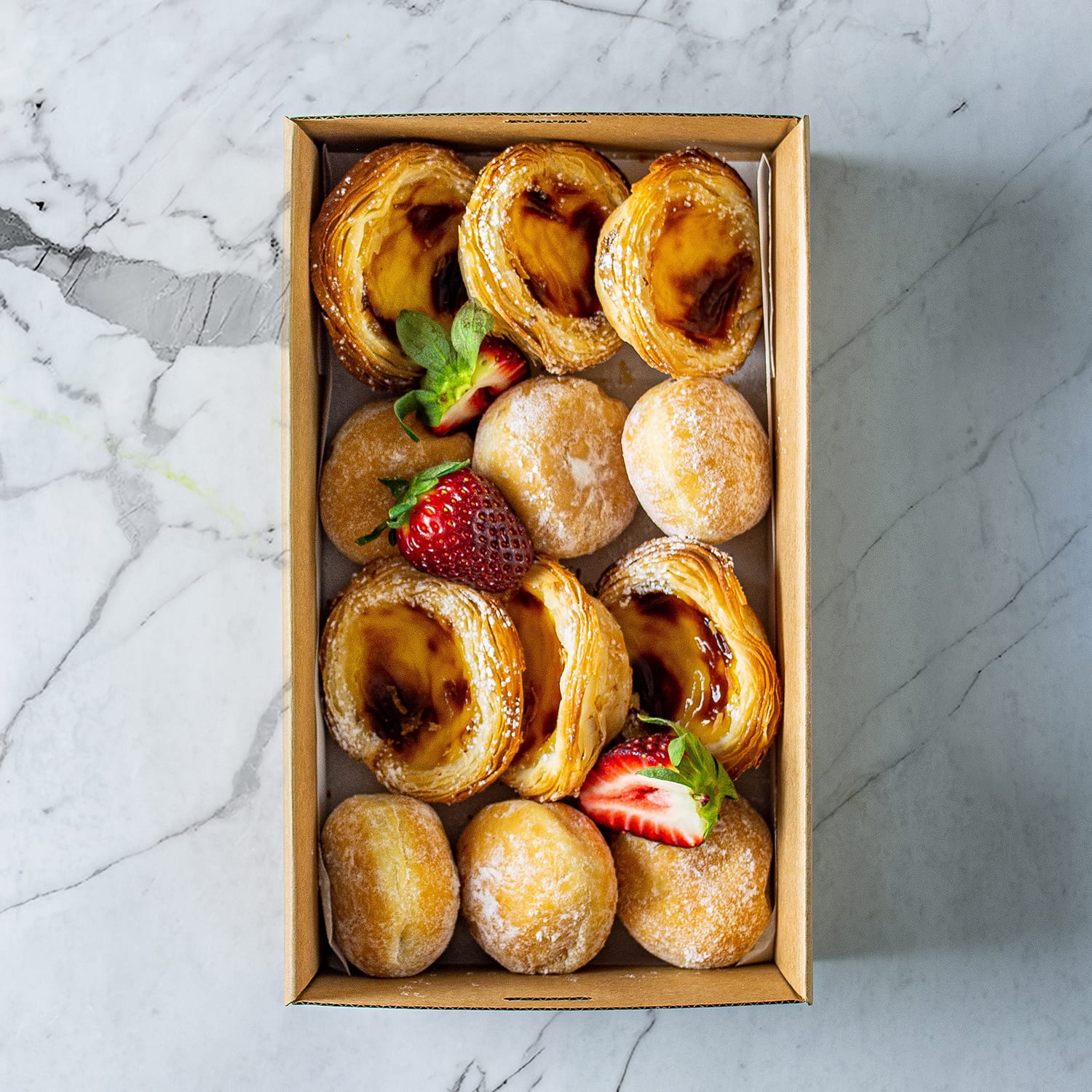 Mini Donut and Portuguese Tart Box