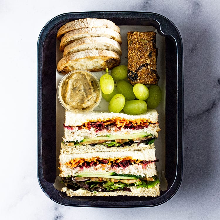 Vegan Club Sandwich Lunch Box