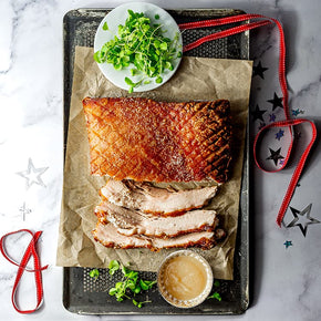 Crispy Slow-Cooked Pork Belly & Apple Sauce