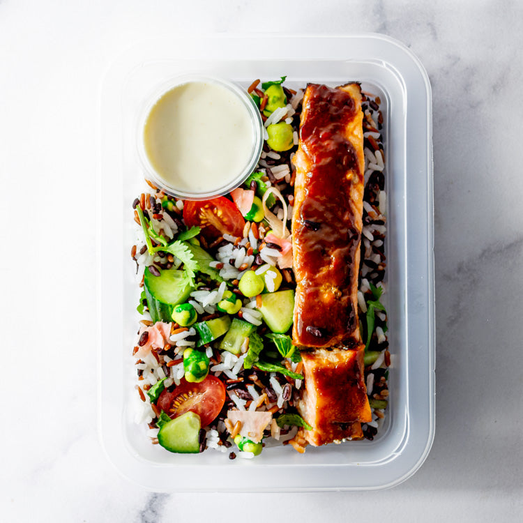 Miso Salmon & Mixed Rice Salad Lunch Box