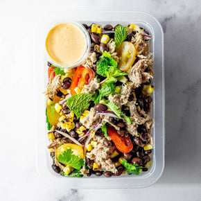 Pulled Pork with Corn & Black Bean Salad Lunch Box