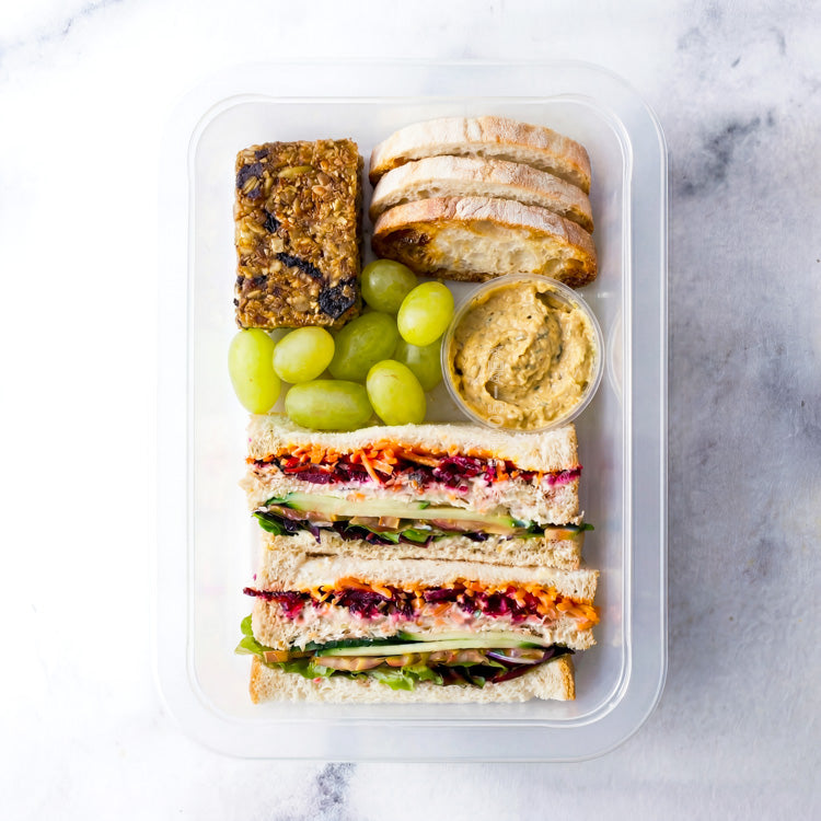 Vegan Club Sandwich Lunch Box